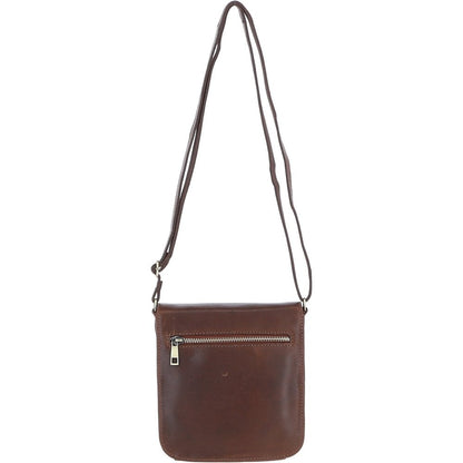 Medium Leather Crossbody Bag - Brown