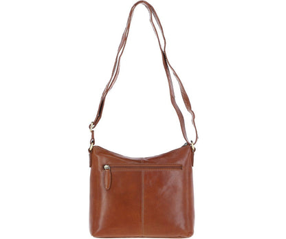 Medium Leather Shoulder Bag Honey: T-83