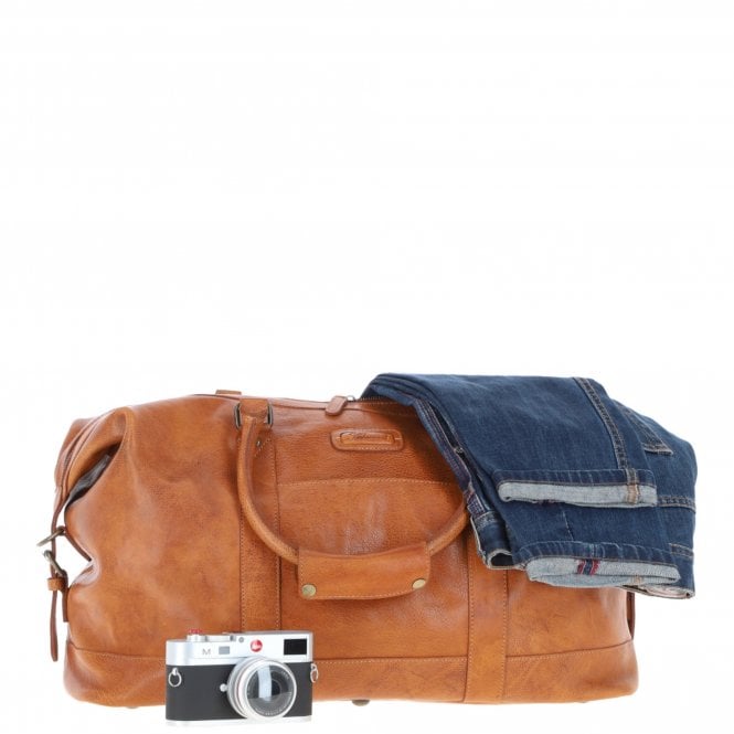 Austin Leather Holdall - Tan