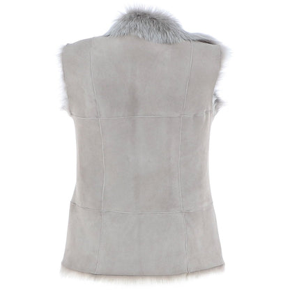 Reversible Toscana Suede Leather Gilet - Topo