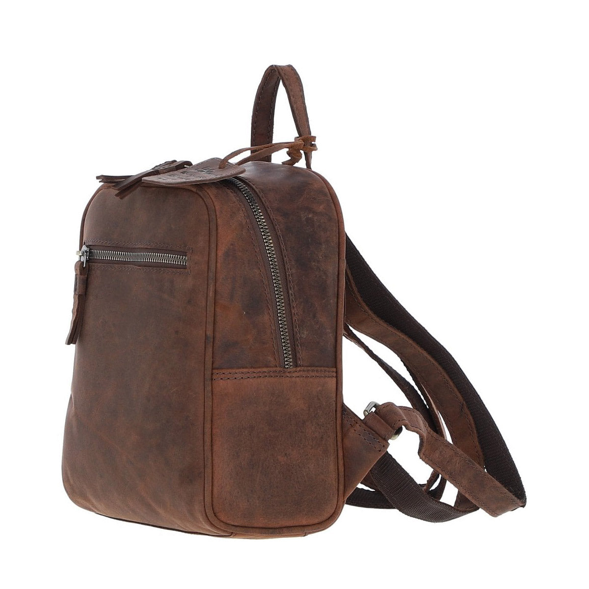 Vintage Leather Backpack Mud/brown: Tenbury