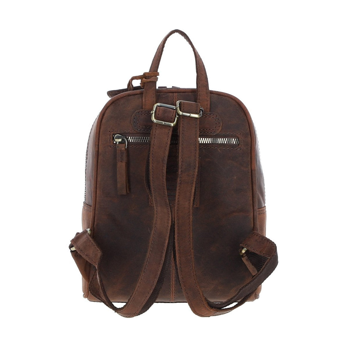 Vintage Leather Backpack Mud/brown: Tenbury