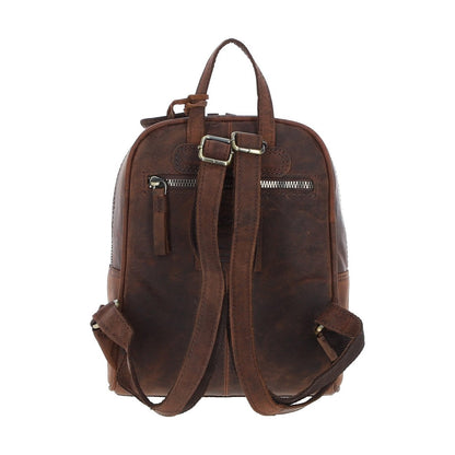 Vintage Leather Backpack Mud/brown: Tenbury