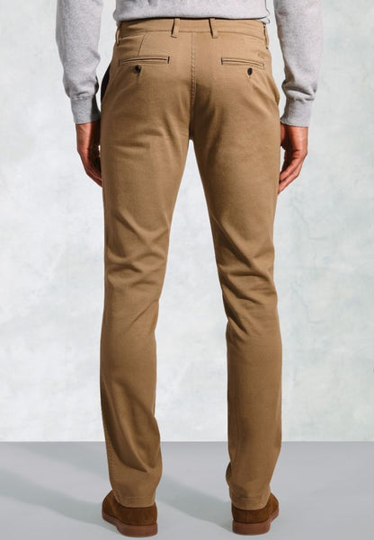 Regular Fit Christie Sand Cavalry Twill Stretch Cotton Trousers