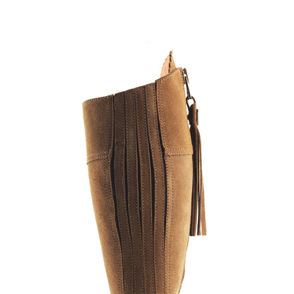 Womens Regina Suede Heeled Knee-high Boots (Regular Fit)