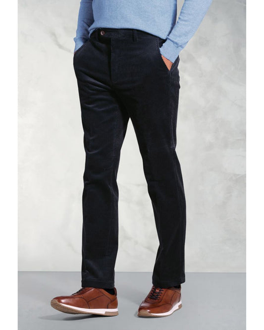Regular Fit Ellroy Navy Corduroy Trouser