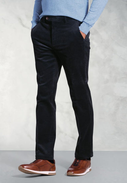 Regular Fit Ellroy Navy Corduroy Trouser