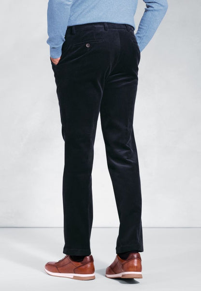 Regular Fit Ellroy Navy Corduroy Trouser