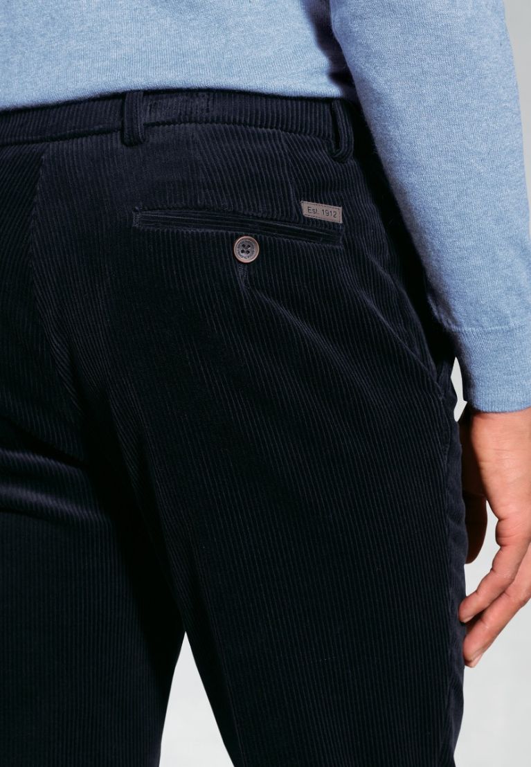 Regular Fit Ellroy Navy Corduroy Trouser