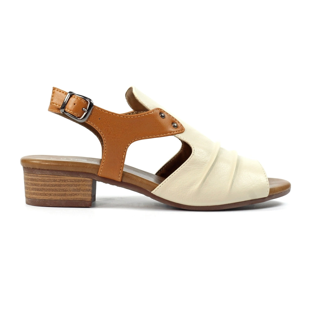 Lunar Jaden White Leather Sandal