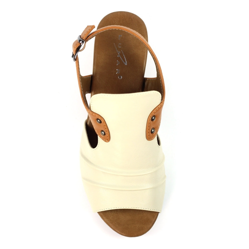 Lunar Jaden White Leather Sandal