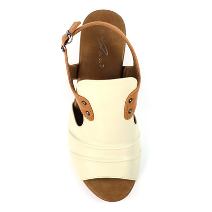 Lunar Jaden White Leather Sandal
