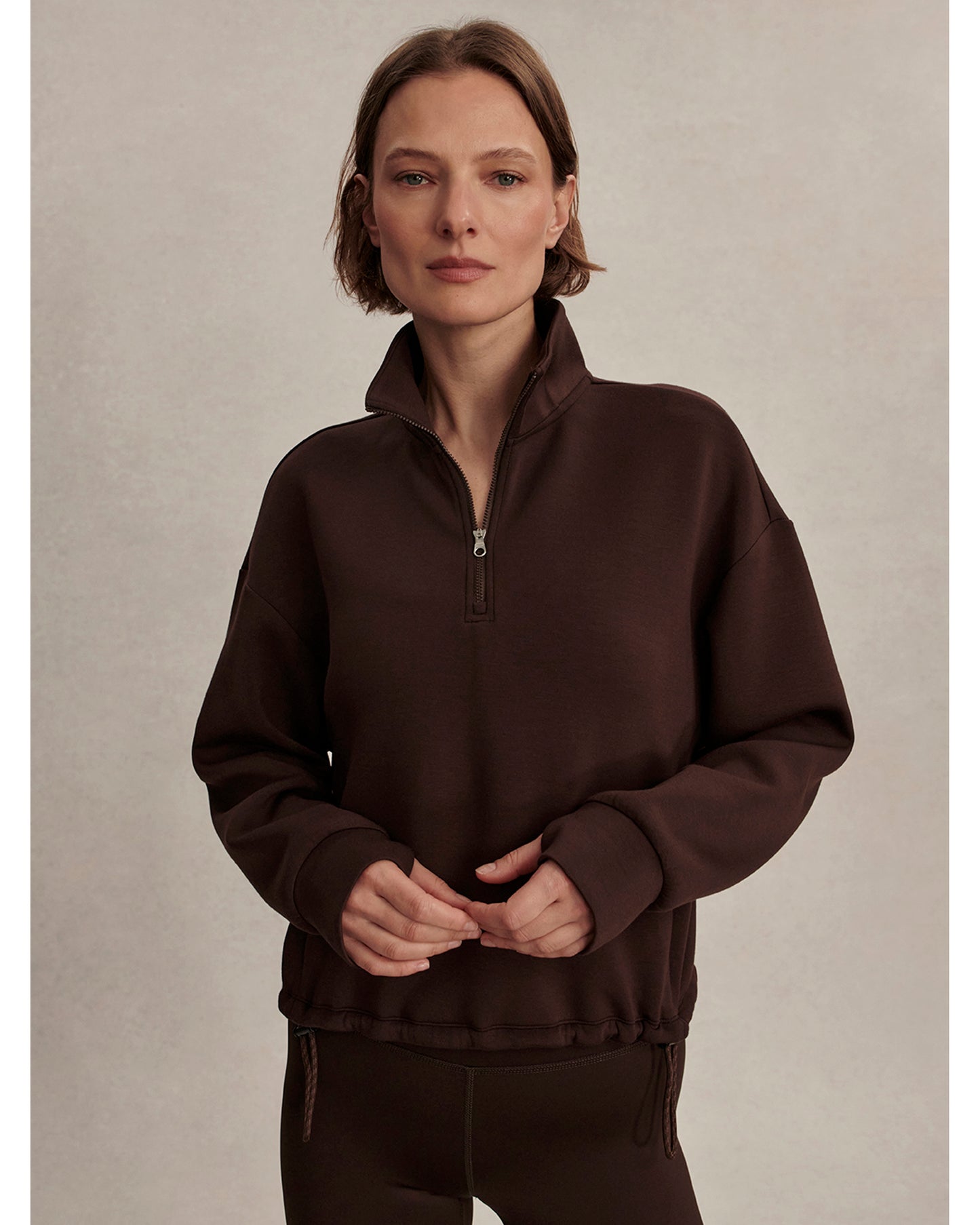 Sian Cropped Half Zip Midlayer