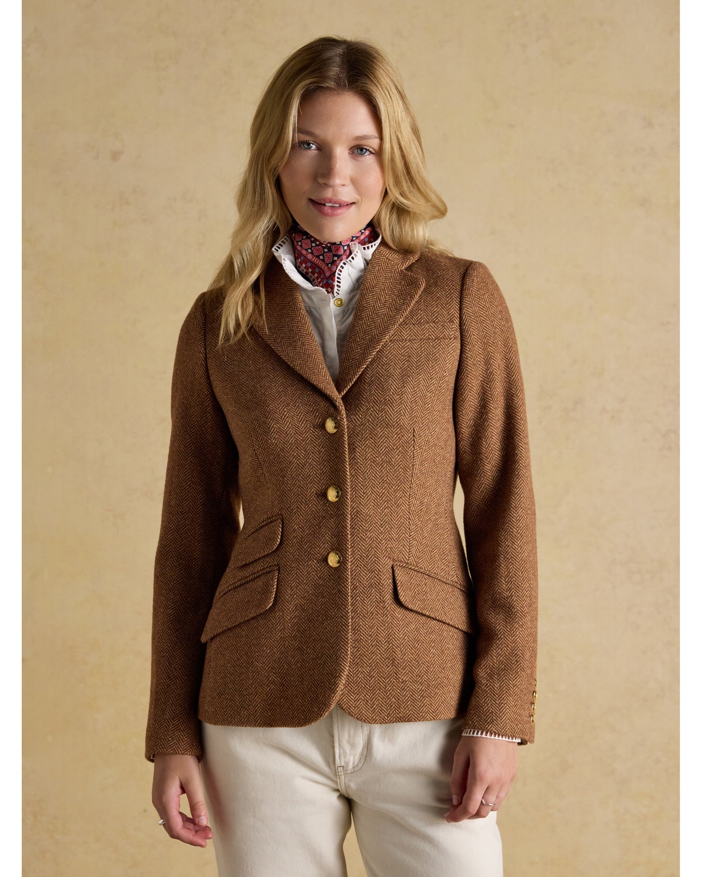 Canterly Brown Herringbone Tweed Hacking Jacket