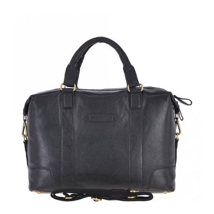 Leather Vintage Laptop Work Bag Black : G-34