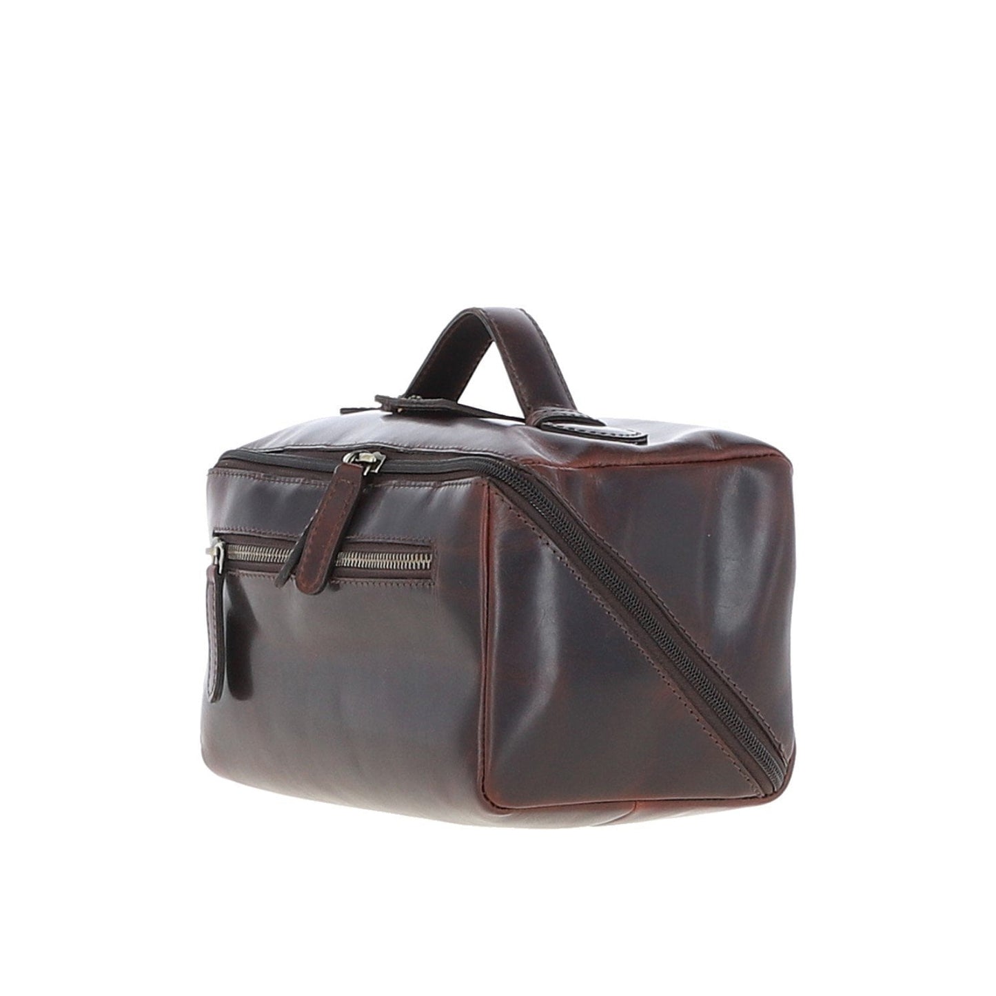 Leather Washbag Brown: K-49
