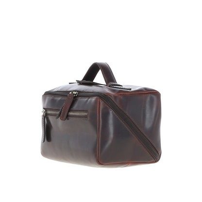 Leather Washbag Brown: K-49