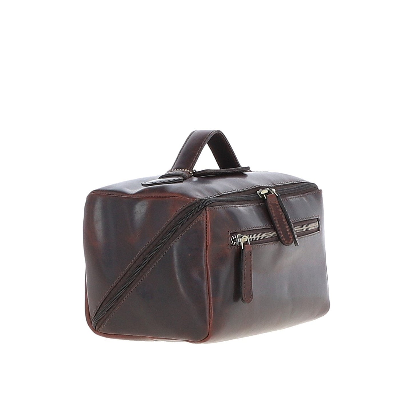 Leather Washbag Brown: K-49