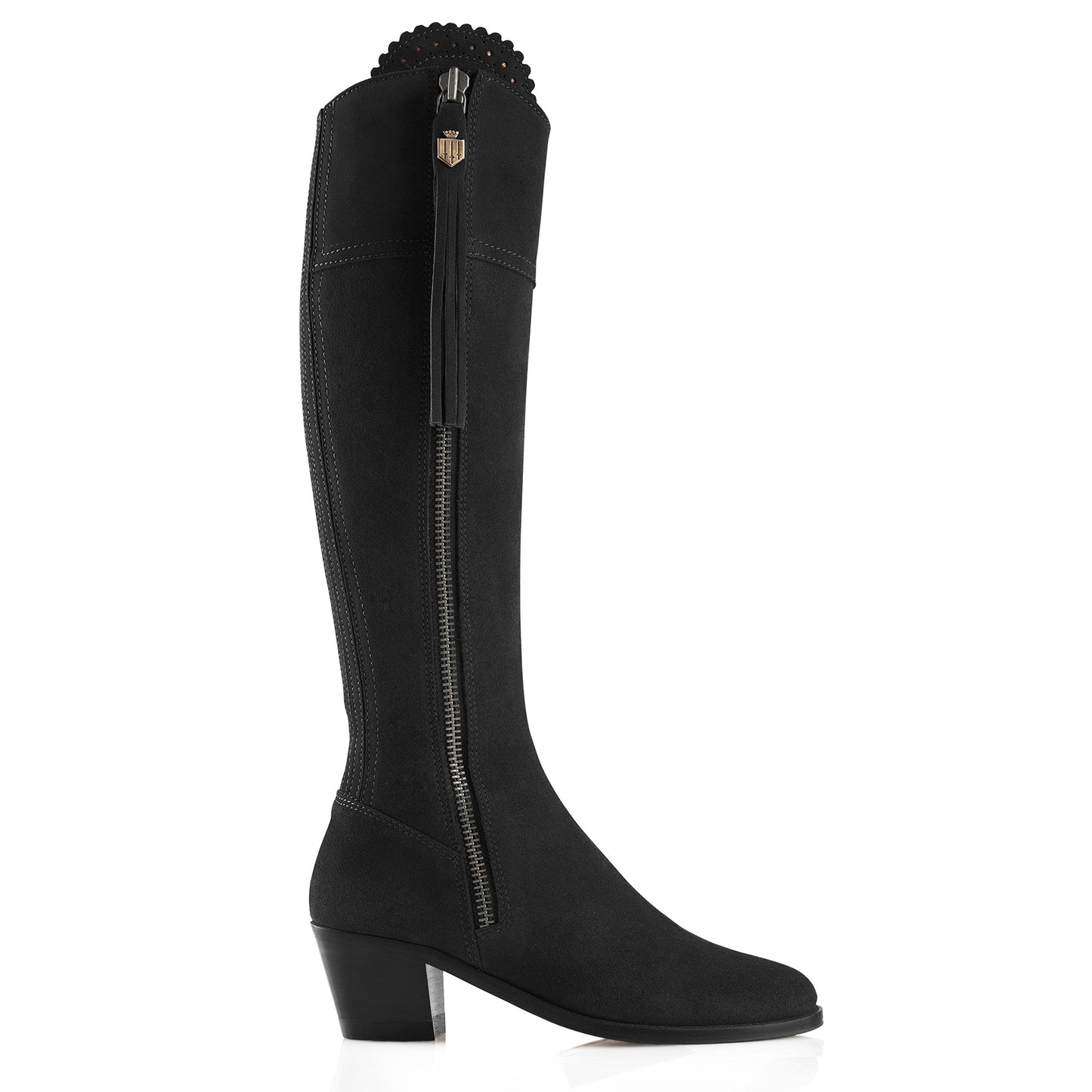 Womens Regina Suede Heeled Knee-high Boots (Regular Fit)