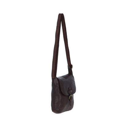 Luxury Small Leather Flight Bag Brandy: D-90