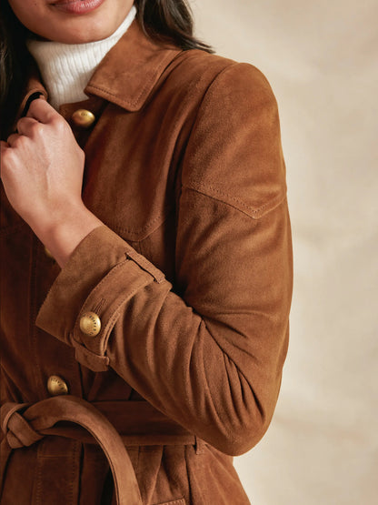 The Lylla Coat Dress Suede