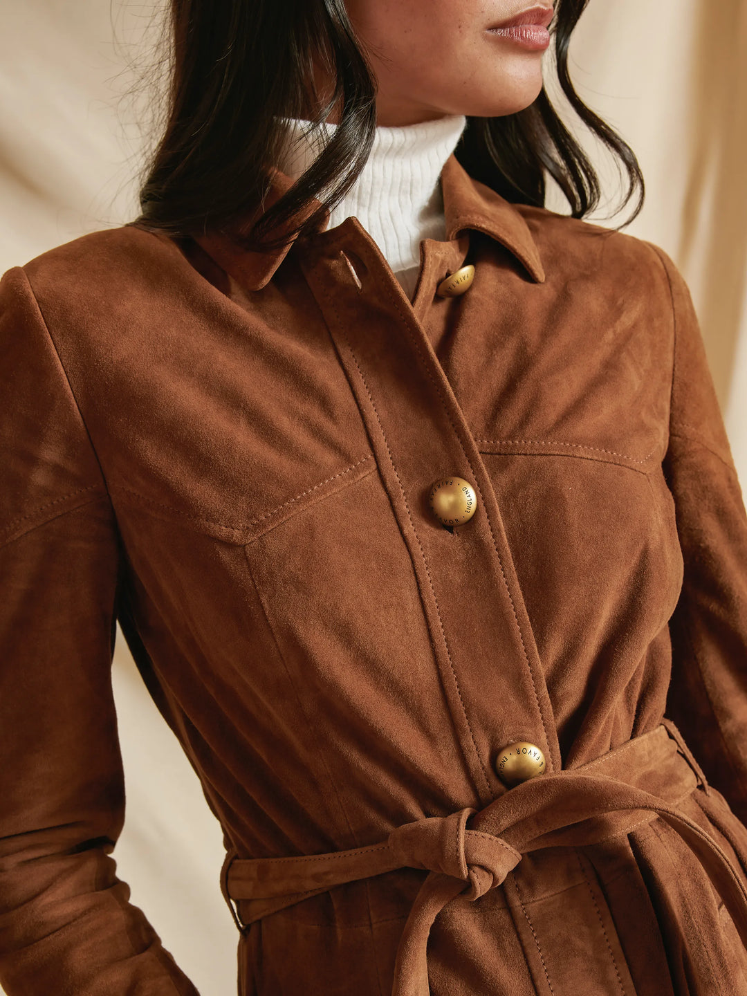 The Lylla Coat Dress Suede