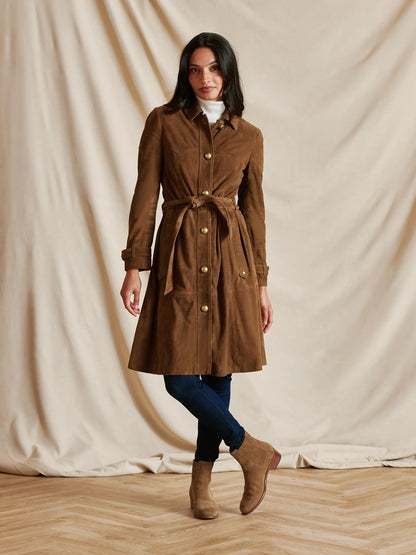 The Lylla Coat Dress Suede