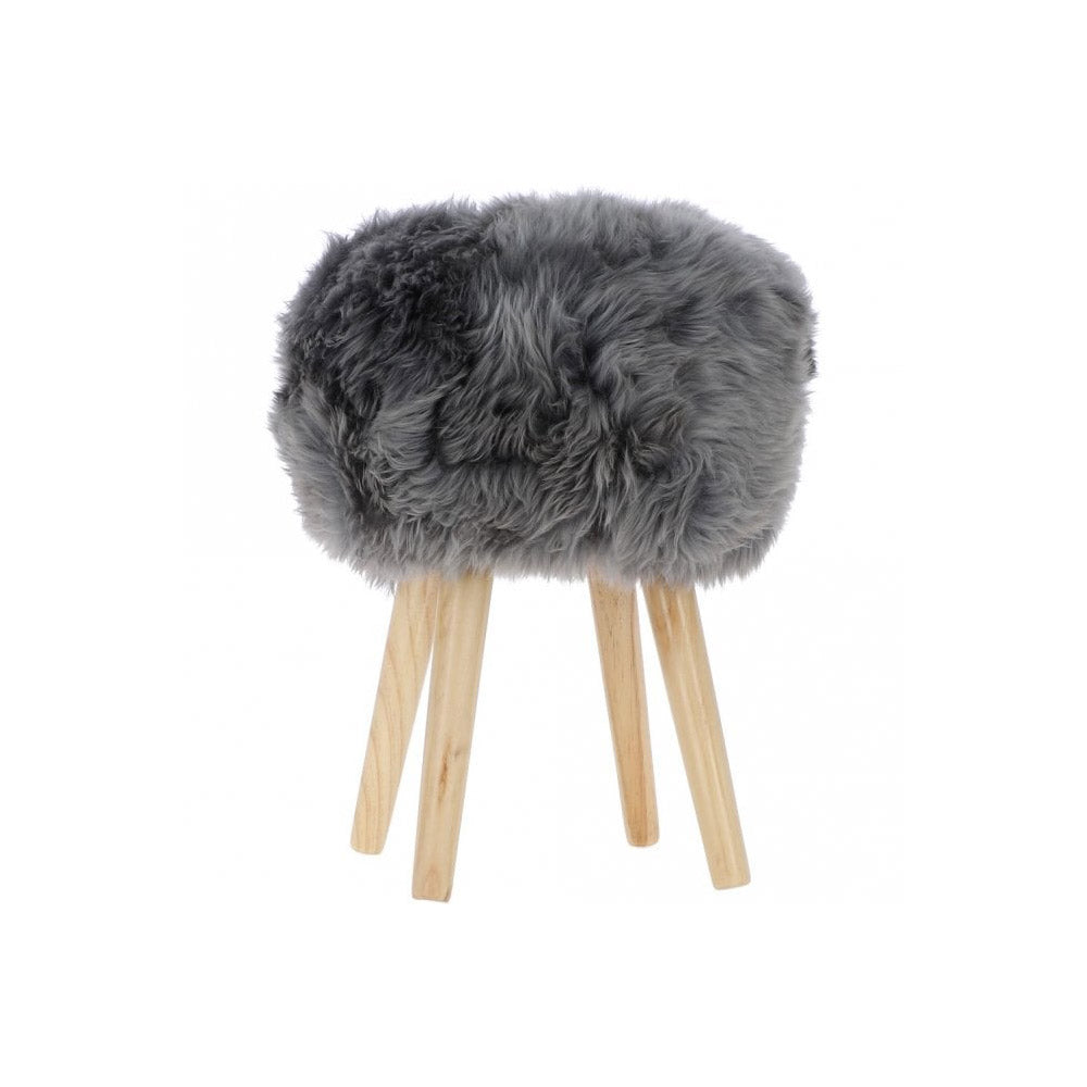 Sheepskin Stool Grey