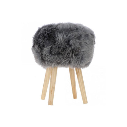 Sheepskin Stool Grey
