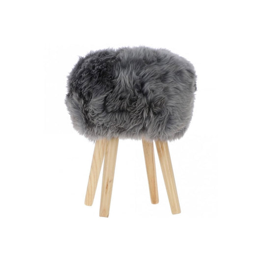 Sheepskin Stool Grey
