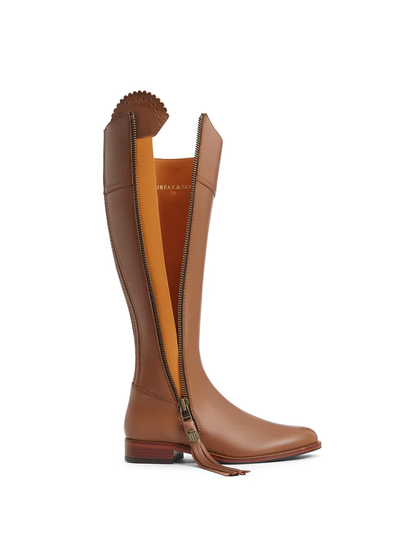 Women's Regina Leather Flat Knee-High Boots (Regular Fit)