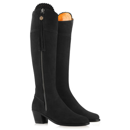 Womens Regina Suede Heeled Knee-high Boots (Regular Fit)