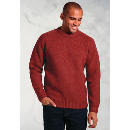 Rooth Red Chunky Lambswool Crew Neck Jumper