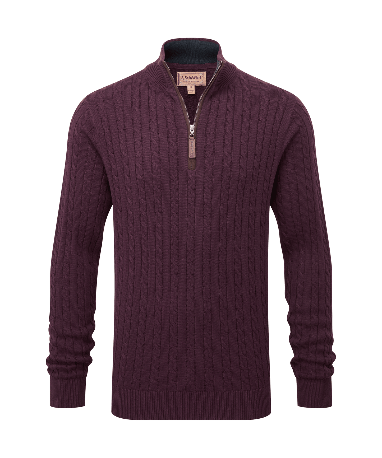 Calton Cotton Cashmere Cable 1/4 Zip Jumper