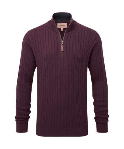 Calton Cotton Cashmere Cable 1/4 Zip Jumper