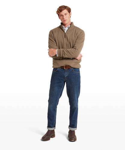 Lewis Lambswool 1/4 Zip Jumper