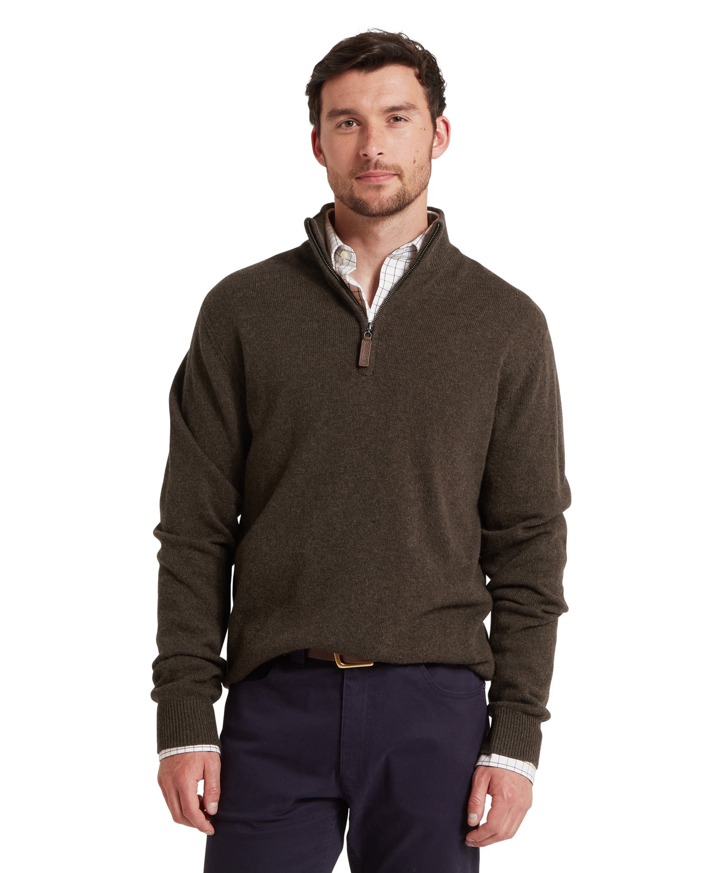 Lewis Lambswool 1/4 Zip Jumper