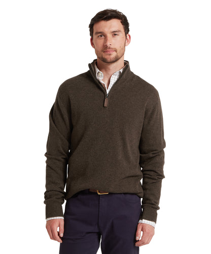 Lewis Lambswool 1/4 Zip Jumper