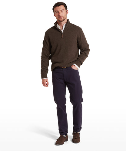 Lewis Lambswool 1/4 Zip Jumper