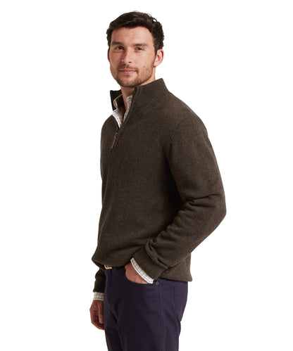 Lewis Lambswool 1/4 Zip Jumper