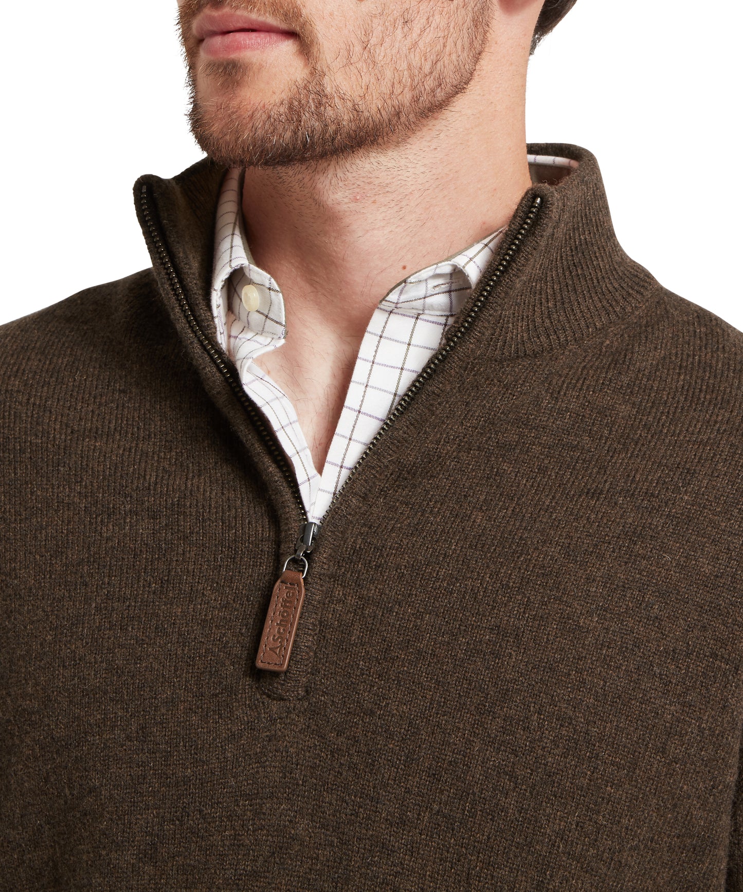 Lewis Lambswool 1/4 Zip Jumper