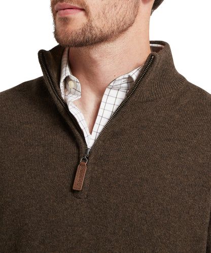 Lewis Lambswool 1/4 Zip Jumper