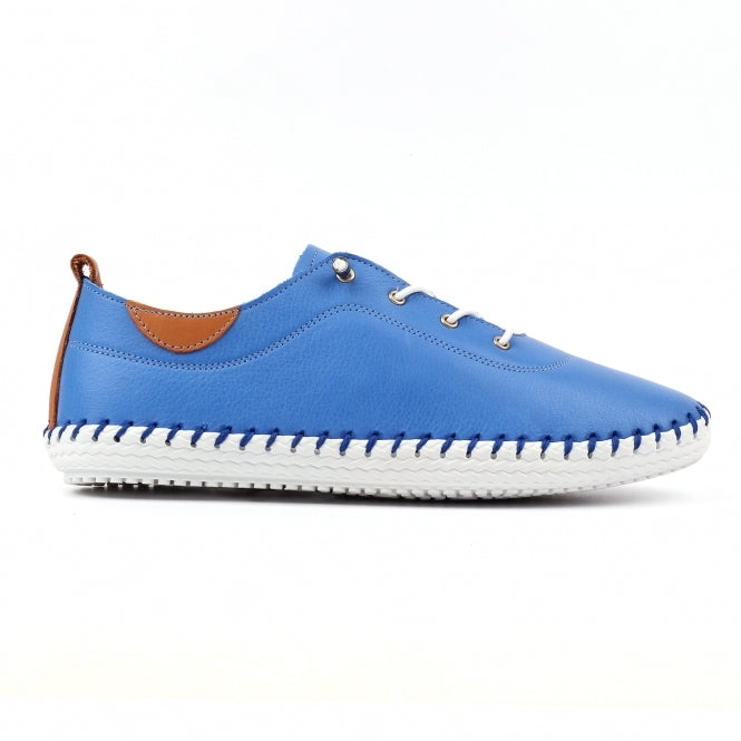 St Ives Leather Plimsoll