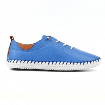 St Ives Leather Plimsoll