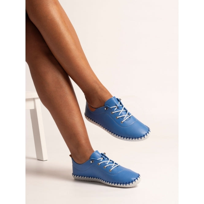 St Ives Leather Plimsoll