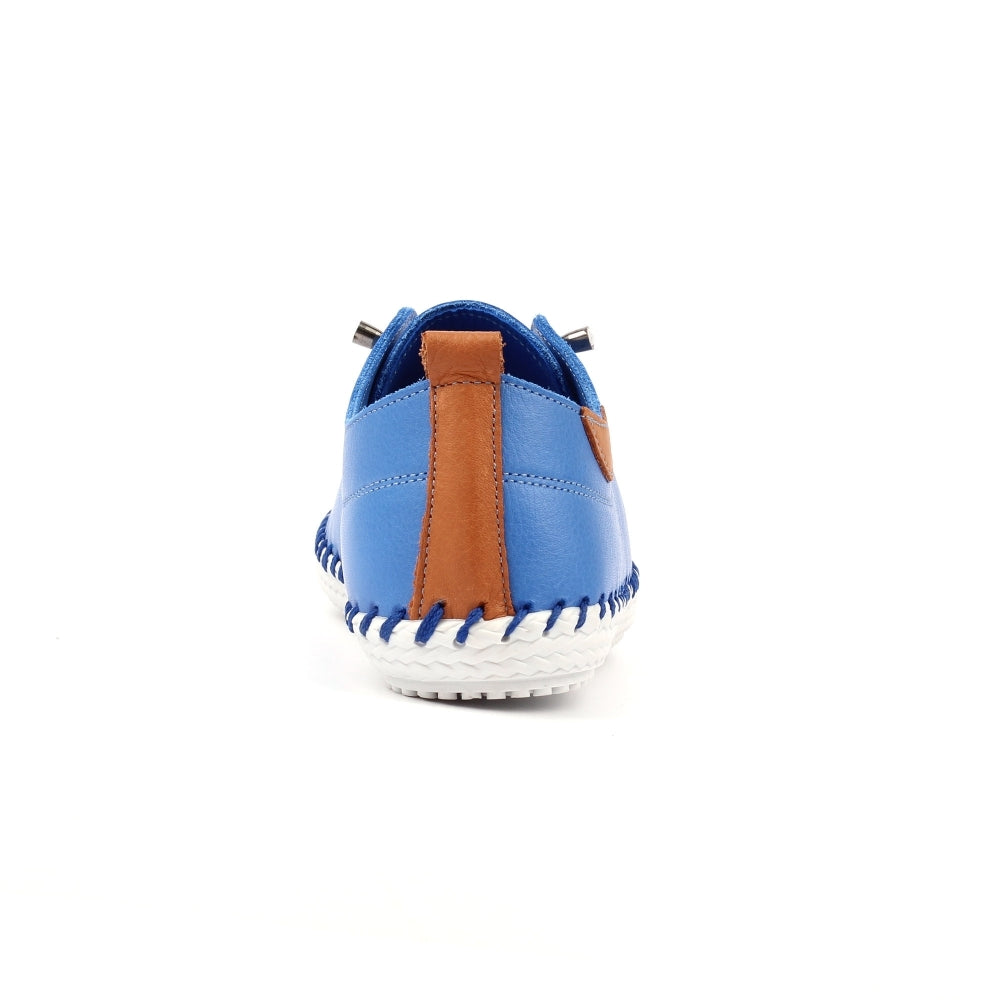St Ives Leather Plimsoll