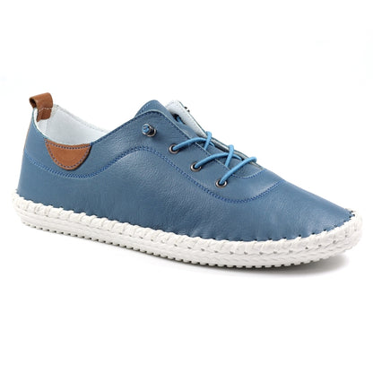 St Ives Mid Blue Plimsoll