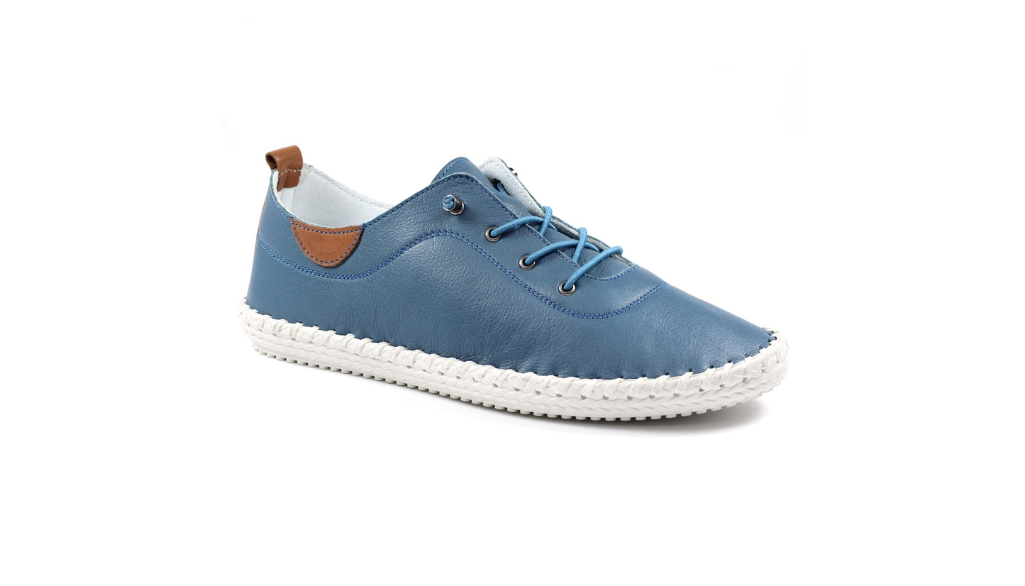 St Ives Mid Blue Plimsoll