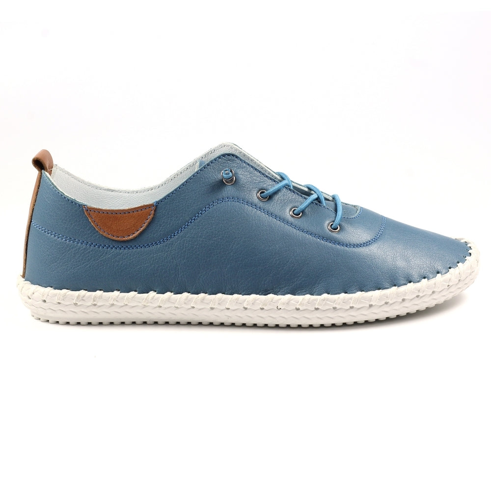 St Ives Mid Blue Plimsoll
