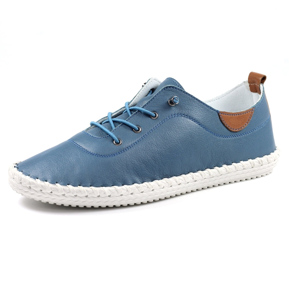 St Ives Mid Blue Plimsoll